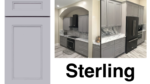 Sleek and modern Sterling Kitchen Cabinets by 21st Century Cabinetry, available at Cabinet EZ, Clinton, MD.