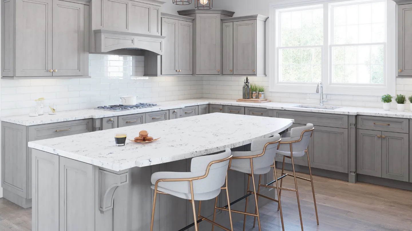 Installed Allure/Onyx/Horizon Kitchen Cabinets, illustrating kitchen cabinet trends in the Washington, D.C. area.