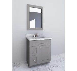 Cabinet EZ's gray bathroom vanity, perfect for bathroom vanity remodeling in Maryland.