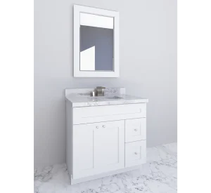 White bathroom vanity, a luxurious addition to any Washington D.C. home.