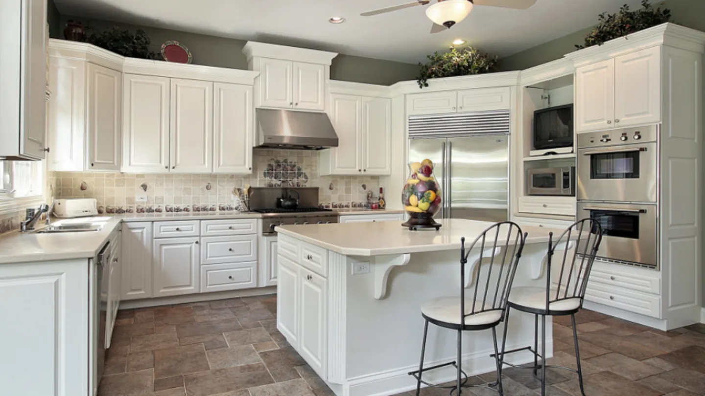 Vita Cabinetry Radiant White Kitchen Cabinets in Clinton MD USA