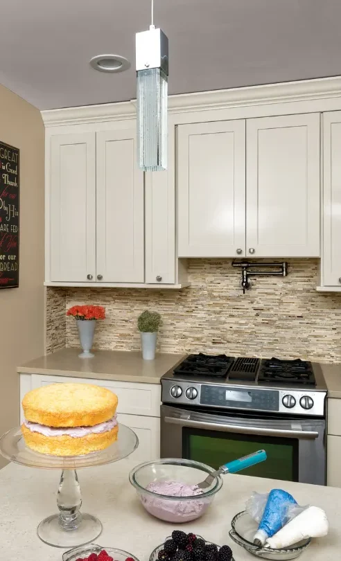 Classic Allure/Galaxy/Linen Kitchen Cabinets by Fabuwood Cabinetry, available at Cabinet EZ, Clinton, MD.