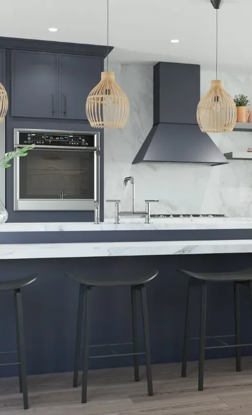 Allure/Luna/Indigo Kitchen Cabinets installed, revealing kitchen cabinet styles in the Washington, D.C. area.