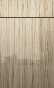 Exquisite GoldenHome's Delight Series Teak UV Kitchen Cabinets displayed at CabinetEZ, Clinton, MD.