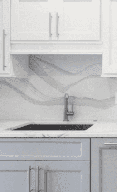 Luxurious Vita kitchen with Grey and White cabinets by CabinetEZ, Clinton, M